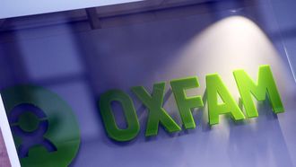 The logo on the front of an Oxfam bookshop is photographed in Glasgow on February 10, 2018.  The British Government announced late on February 9 it was reviewing all work with Oxfam amid revelations the charity's staff hired prostitutes in Haiti during a 2011 relief effort on the earthquake-hit island.
Andy Buchanan / AFP