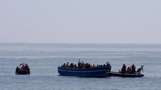 Migranten kust Tunesië