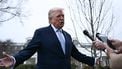 US President Donald Trump speaks to journalists before boarding Marine One as he departs from the South Lawn of the White House in Washington, DC, on March 20, 2026 for his Mar-a-Lago residence, where he will spend the weekend. 
Brendan SMIALOWSKI / AFP