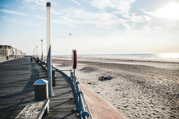 Op deze foto zie je het strand in Oostende - België