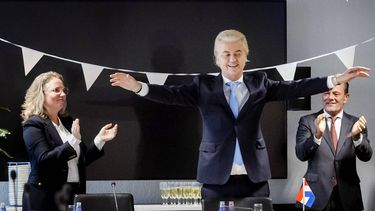 2023-11-23 10:46:16 DEN HAAG - Partijleider Geert Wilders van de PVV een dag na de Tweede Kamerverkiezingen. Wilders vindt dat de PVV na de 
