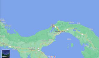 Een kaart van de verblijfplaats van Ana en Raymond in Panama
