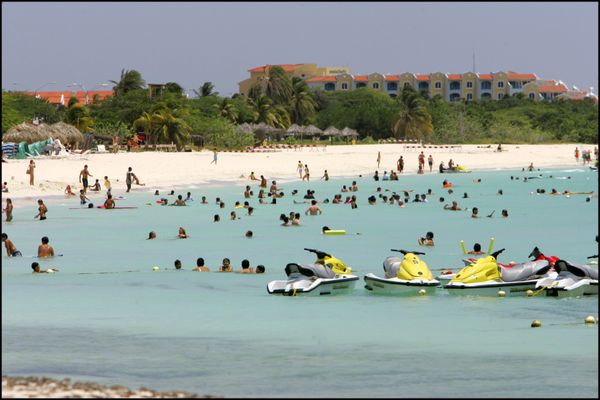 Foto van het strand op Aruba
