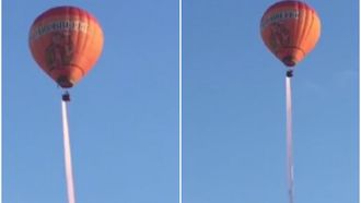 Man vraagt vriendin ten huwelijk vanuit luchtballon