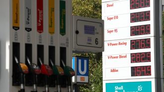 This photo taken on September 17, 2026 shows a digital display of the prices for different kinds of fuel at an oil and gas station in Berlin. 
Odd ANDERSEN / AFP