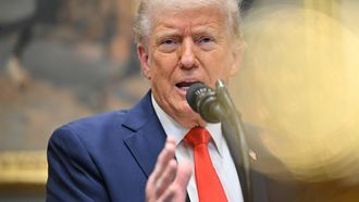 US President Donald Trump speaks in the Roosevelt Room of the White House in Washington, DC, on March 3, 2025. Trump said chip-making giant TSMC will invest 