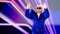 Dutch singer Joost Klein representing the Netherlands takes the stage during the dress-rehearsal on the eve of the final of the 68th Eurovision Song Contest (ESC) 2024 on May 10, 2024 at the Malmo Arena in Malmo, Sweden. 
Tobias SCHWARZ / AFP