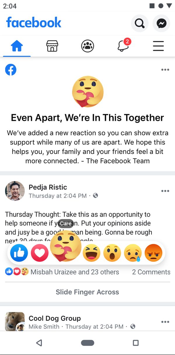 Facebook komt met nieuwe ‘hart onder de riem-reacties’