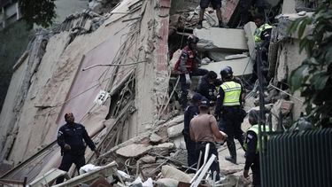 Rescuers search for victims in a collapsed building following an earthquake in Caracas on June 24, 2026. A magnitude 7.1 earthquake struck Venezuela on Wednesday, the United States Geological Survey (USGS) reported, triggering panic in Caracas, according to AFP journalists. The tremor, which was followed by several aftershocks, was also felt in Colombia.
Manaure Quintero / AFP