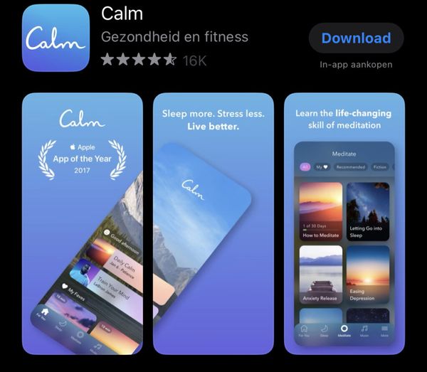 Goede voornemens apps Calm