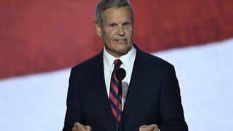 Tennessee Governor Bill Lee speaks during the second day of the 2024 Republican National Convention at the Fiserv Forum in Milwaukee, Wisconsin, July 16, 2024. Days after he survived an assassination attempt Donald Trump won formal nomination as the Republican presidential candidate and picked right-wing loyalist J.D. Vance for running mate, kicking off a triumphalist party convention in the wake of last weekend's failed assassination attempt.
ANDREW CABALLERO-REYNOLDS / AFP