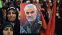An Iranian woman holds a portrait of slain top Iranian commander Qasem Soleimani during the commemoration ceremony marking the anniversary of his killing in the Iranian capital Tehran on January 3, 2024.  Twin bomb blasts killed at least 103 people in Iran, ripping through a crowd commemorating Revolutionary Guards general Qasem Soleimani four years after his death in a US strike, state media reported. 
ATTA KENARE / AFP