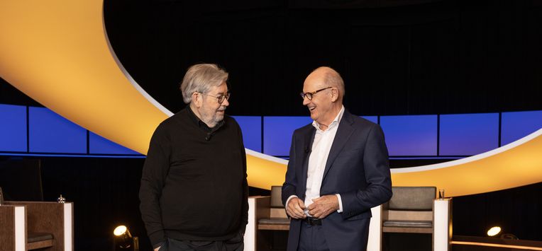 De-Slimste-Mens-Maarten-van-Rossem-Philip-Freriks-Herman-van-der-zandt merel pauw, snor, alter-ego