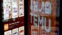 This photo illustration shows the Temu app in the App Store reflected in the company’s logo in Washington, DC, on February 23, 2023. 
Stefani Reynolds / AFP