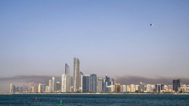 A plume of smoke rises from the Zayed Port following a reported Iranian strike in Abu Dhabi on March 1, 2026.  Iran's retaliatory missile and drone campaign in the Gulf has killed three people and wounded 58 in the United Arab Emirates since it began, Emirati authorities said on March 1, the day after the US and Israel launched a nationwaide attack on Iran killing its supreme leader.
Ryan Lim / AFP