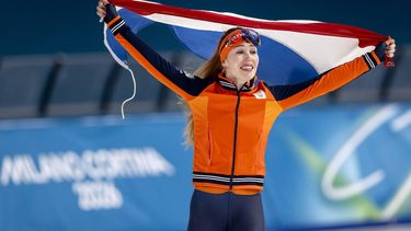 MILAAN - Antoinette Rijpma de Jong tijdens de 1500 meter bij het langebaanschaatsen in het Milano Speed Skating Stadium op de Olympische Winterspelen van Milaan. SEM VAN DER WAL / ANP