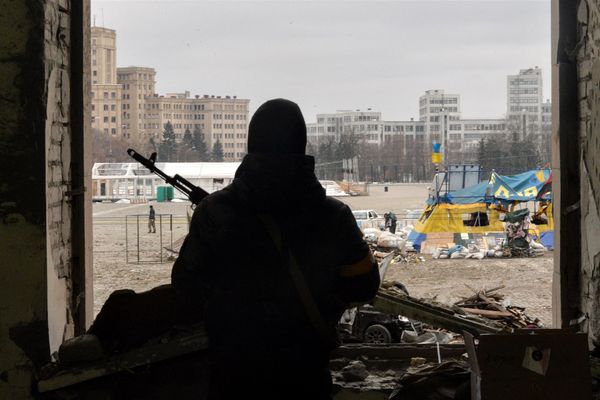 Stad in oorlog Oekraïne Charkiv