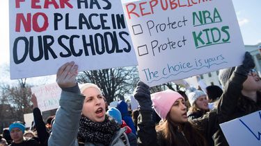 Hollywoodsterren steunen scholierenprotest. / AFP