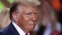 Former US President and Republican presidential candidate Donald Trump looks on during his last campaign rally at Van Andel Arena in Grand Rapids, Michigan on November 5, 2024.  
JEFF KOWALSKY / AFP
