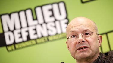 DEN HAAG - Directeur Donald Pols van Milieudefensie tijdens een persconferentie na afloop van de vier zittingsdagen in het hoger beroep van de klimaatzaak tegen Shell. ANP SEM VAN DER WAL