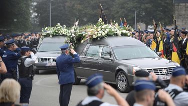 België neemt afscheid van omgekomen politieagentes. / AFP