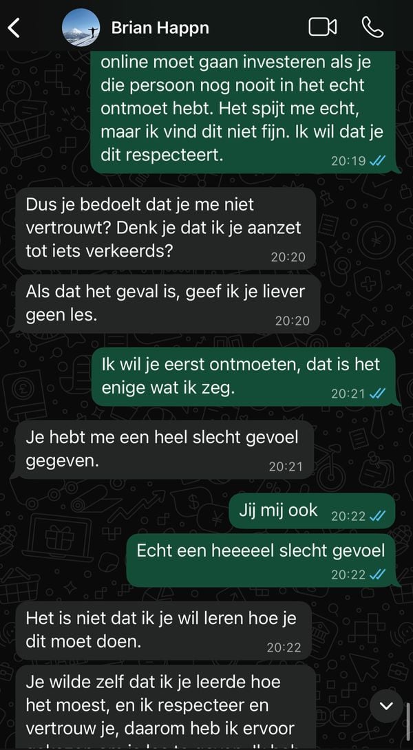 printscreen Brian Laura opgelicht Happn