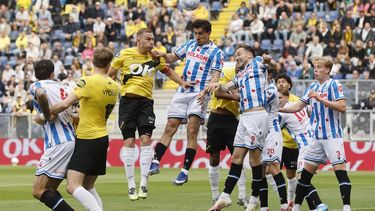 BREDA - (l-r) Boy Kemper of NAC Breda, Vasilios Zagaritis of sc Heerenveen, Dylan Vente of sc Heerenveen, Maas Willemsen of sc Heerenveen  tijdens de Nederlandse Eredivisie wedstrijd tussen NAC Breda en sc Heerenveen in het Rat Verlegh stadion op 10 mei 2026 in Breda, Nederland. BART STOUTJESDIJK / ANP