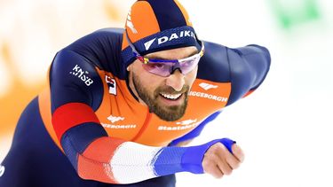 HEERENVEEN - Kjeld Nuis (NED) tijdens de 1500 meter op dag 1 van de wereldbeker schaatsen in het Thialf stadion. ANP VINCENT JANNINK