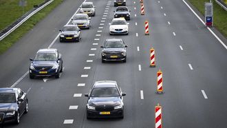 HAGESTEIN - Verkeersdrukte door werkzaamheden aan de A2 die voor veel vertraging zorgen ten zuiden van Utrecht. JEROEN JUMELET / ANP