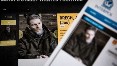 De 55-jarige Jos Brech, de moordverdachte van Nicky Verstappen, op de internationale Most Wanted lijst van Interpol en Nationale Opsporingslijst van de politie. Foto: ANP