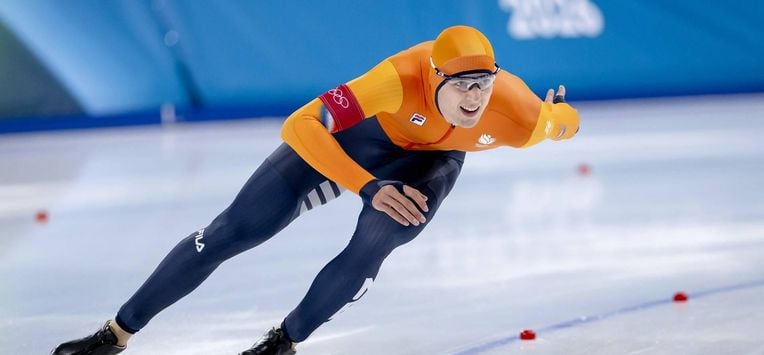 MILAAN - Jenning de Boo tijdens de 500 meter bij het langebaanschaatsen in het Milano Speed Skating Stadium op de Olympische Winterspelen van Milaan. SEM VAN DER WAL / ANP