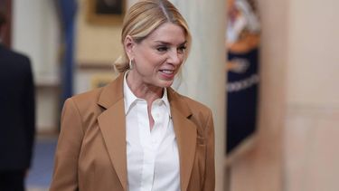 US Attorney General Pam Bondi arrives to lisen to US President Donald Trump's televised address on the conflict in the Middle East from the Cross Hall of the White House in Washington, DC on April 1, 2026. President Donald Trump made his case for attacking Iran in his first nationwide address more than a month into the war, insisting the United States was close to victory as his approval rating sinks. In an evening speech from the White House, Trump broke little new ground on how the war would end and vowed two to three weeks further of 