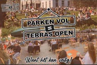 Parken vol is terras open