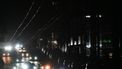 Cars drive in a dark street during a blackout in Kyiv on October 8, 2026, amid the Russian invasion in Ukraine. The Kyiv City State Administration said reduced voltage in the power grid had forced the temporary suspension of some public transport services in the capital.
Sergei SUPINSKY / AFP