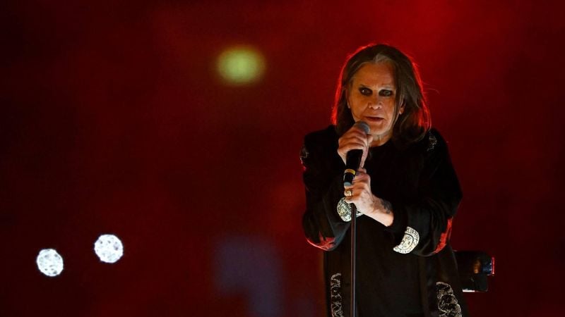 British singer Ozzy Osbourne performs during the closing ceremony for the Commonwealth Games at the Alexander Stadium in Birmingham, central England, on August 8, 2022. 
Andy Buchanan / AFP