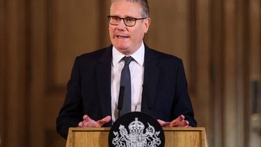 Britain's Prime Minister Keir Starmer speaks during a meeting with leaders from across society at Downing Street in central London on May 5, 2026, to call for action on antisemitism following a recent surge in incidents in Jewish communities around the country. 
Hannah McKay / POOL / AFP