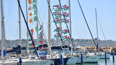 epa12905037 Vessels participating in the Global Sumud Flotilla (GSF) are moored at the Port of Xiphonia in Augusta, near Syracuse, Sicily island, southern Italy, 21 April 2026. The ships are scheduled to depart for the Gaza Strip on 24 April as part of the 'Spring 2026 Mission,' a coordinated international effort to challenge the maritime blockade and deliver essential medical supplies to Palestinian civilians.  EPA/ORIETTA SCARDINO