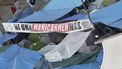 epa13269903 An aerial view shows tents at a housing protest encampment at Puerta del Sol in Madrid, Spain, 29 September 2026. The encampment began late 26 September following a demonstration over the eviction of 87-year-old Maricarmen Abascal, who had lived in her rental home for more than 70 years, with protesters calling for measures to address Spain's housing crisis.  EPA/SERGIO PEREZ