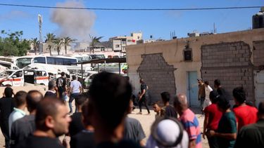Palestinians look on as smoke rises following an Israeli military strike in Khan Yunis, southern Gaza Strip on June 14, 2026. The war on the Gaza Strip was sparked by Hamas's October 7, 2023 attack on Israel, which resulted in the deaths of 1,221 people. Israel's retaliatory assault has killed at least 72,991 Palestinians, according to figures from the health ministry that the UN considers reliable, and the majority of Gaza's 2.4 million people displaced often multiple times.

Bashar Taleb / AFP
