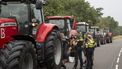 Boeren verzamelen voor een protest van Farmers Defense Force