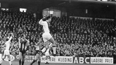Blijheid bij Ajacied Johan Cruijff, tijdens Go-Ahead-Ajax in 1967. 
