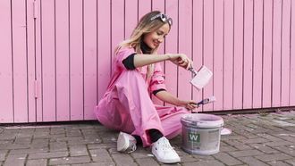 Dankzij blogster Sandra Kleine Staarman heeft Rotterdam een pink wall. / EIGEN FOTO