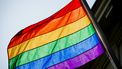 Foto van een regenboogvlag