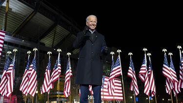 Een foto van Amerikaans presidentskandidaat Joe Biden.