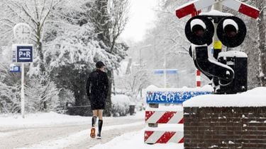 HOLLANDSCHE RADING - Treinverkeer ondervindt hinder van het winterse weer. Door het weer kampt de NS met flink wat wisselstoringen. SANDER KONING / ANP