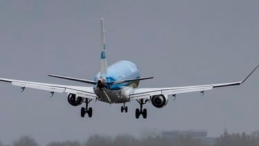 Een foto van een KLM vliegtuig