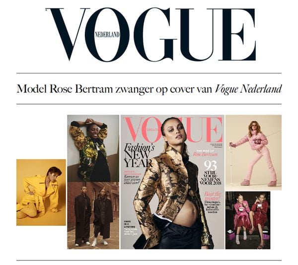 Rose Bertram is pregnant on Vogue cover