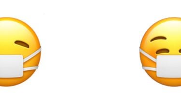 foto van emoji's met mondmasker