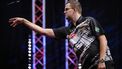 epa11619944 Gian van Veen of The Netherlands competes against his compatriot, Michael van Gerwen in the final of the 2024 PDC European Tour Hungarian Darts Trophy in Budapest, Hungary, 22 September 2024.  EPA/Robert Hegedus HUNGARY OUT