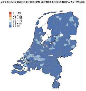 Coronavaccinatie, vaccinatie, opkomst, RIVM, Urk